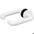 Poignée de porte - Hoppe et cie - Paris - Blanc - Sur rosace - Bec de canne