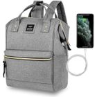 IAMS CHIEN HETHRONE Sac à Dos Femme 15.6 Sac à Dos Pc Antivol Imperméable Backpack pour Scolaire Voyage Travail Décontracté (3- Mat Gris)