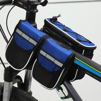 sac d'attelage pour vélo de montagne ANNEFLY Sacoche de selle imperméable pour vélo, sacoche à tubes pour équipement cycliste Bleu