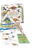 Mon coffret Montessori Dinosaures. Avec 1 squelette en bois à assembler, 1 grande frise, 60 cartes classifiées, 20 grandes fiches