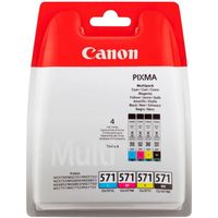 Canon Pack de 4 Cartouches CLI 571  Cyan, Magenta, Jaune et Noir (Emballage Securise)