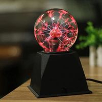 Lampe à poser Boule De Plasma 4 Inch Sensible Au Toucher Pour Fêtes Décorations Chambre 220V Lumière Violet