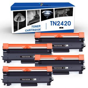 LCL Cartouche de Toner Compatible TN2420 TN-2420 TN2410 TN-2410 3000Pages  (2-Pack Noir) Remplacement pour Brother HL L2350DW HL-L2310D HL-L2357DW