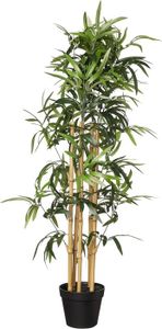 PLANTE POUSSÉE Vert - Pianta di Bambou artificiale con vaso in plastica, Bamboo, 100 cm