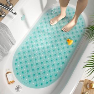 1 PcsTapis de Douche Antidérapant 70x40 cm, Tapis de Bain Antiderapant, Tapis de Baignoire Antidérapant, pour Baignoire Salle de Bain, Lavable en Machine