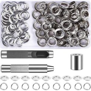 200 pièces oeillets pour baches,Oeillet de rondelle Kit,5mm Metal Ensembles  Oeillets couture pour rideaux,pince à oeillets pour bâche,pince a oeillet  pour bache,pour Bâche en Tissu Bricolage Craft : : Bricolage