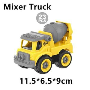 VOITURE - CAMION Camion de mélangeur - Mini camion d'ingénierie à démontage en plastique, pelle éducative, Bulldozer mélangeur