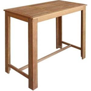 Sjalland Bar Table And 2 Bar Stools Outdoor Light Brown Light