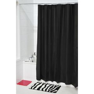 Les zèbres noir et blanc Tissu rideau de douche Set de salle de bains Accessoires Liner Crochet