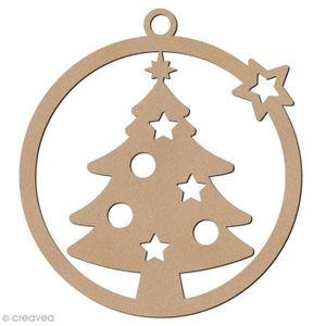 Forme En Bois à Suspendre Boule De Noël Sapin De Pain D