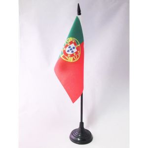 DRAPEAU - BANDEROLE Drapeau de table Portugal 15x10cm - portugais Haut
