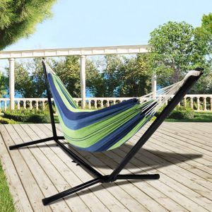 Hamac Double Suspendu pour Hamac Grand Hamac avec Support en Acier pour Cour De Jardin /À Lint/érieur sans /Étag/ère Hamac Dext/érieur Hamac en Toile