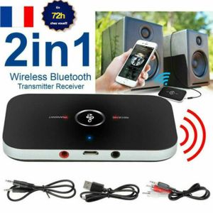 Transmetteur / récepteur Bluetooth 5.0, adaptateur audio sans fil de 3,5 mm  (aptx faible latence, 2 appareils simultanément, pour un son TV / maison de  bon augure