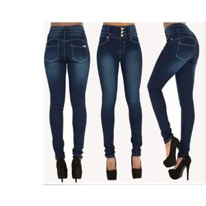 JEANS Jeans Skinny Taille Haute pour Femme Slim Fit Stretch Push Up Pantalons en Denim Casual Retro Pantalons - bleu HBSTORE