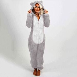 Pyjama Pilou Pilou à capuche ours pour femme - Pyjama D'Or