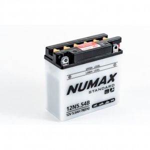 BATTERIE VÉHICULE Batterie moto Numax Standard avec pack acide 12N5.5-4B 12V 5.5Ah 78A