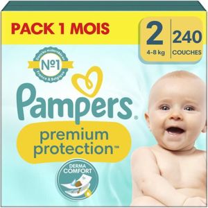 COUCHE Couches Pampers Premium Protection Taille 2 - Paqu