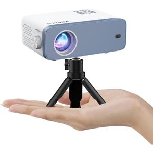 Vidéoprojecteur Mini Projecteur Video Avec Trépied, 12000L Videoprojecteur Portable 1080P Full Hd Supportée, Mini Retroprojecteur Portatif Av[J37]