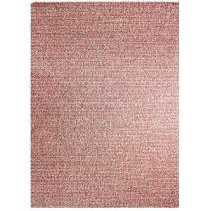 TAPIS DE COULOIR KOKO - Tapis tendance effet tweed pour intérieur ou extérieur - 120 x 170 cm - Rouge