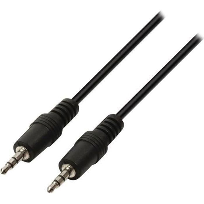 Cable Rallonge Jack 3.5mm TRRS OMTP 5m Male Femelle avec Mic pour Casque PC  Noir