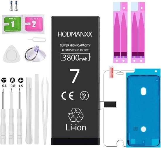 Batterie de rechange pour iPhone 7 3800 mAh haute capacit pour iPhone 7 A1660 A1779 A1780 avec