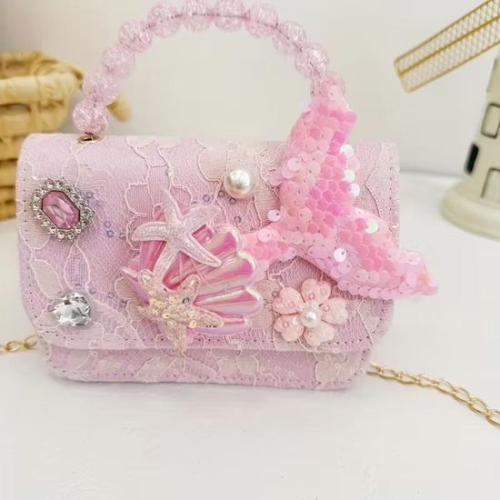 Sacs À Bandoulière Pour Tout-Petits,À Main Princesse Sirène Avec