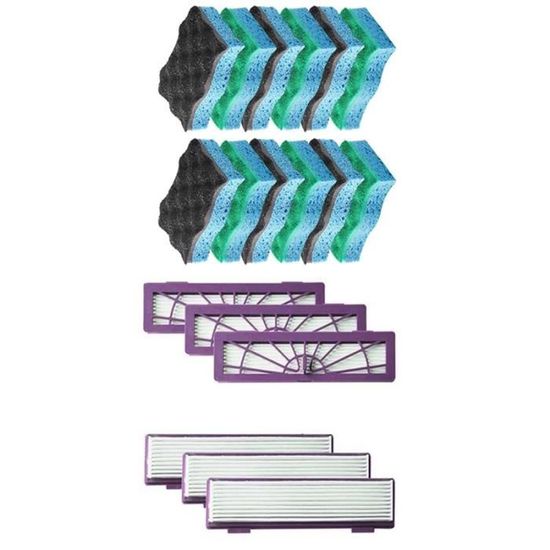 12Pack DualSided Kitchen Sponges With 6Pack High Performance Filters