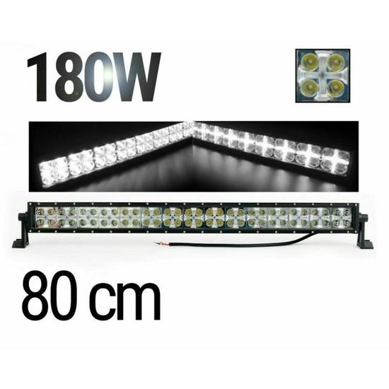 Barre LED pour machine, 4x4 et bateau 72W - 5000lm