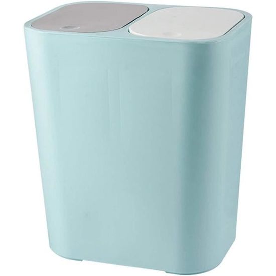 Poubelle En Bois Avec Couvercle Basculant, Corbeille à Papier Ronde Pour Cuisine 19x19x30 Cm  7x7x12 Tour