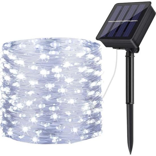 Guirlande Lumineuse Noël 20 Mètres 200 LED - étanche IP44, 8 Modes, Blanc Chaud, Intérieur/extérieur, Avec Prise
