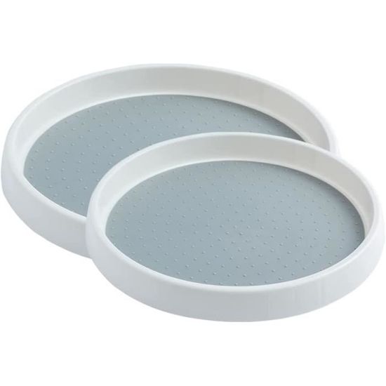 Porte Épices Rond 2Pcs, Plateau Tournant Cuisine Rangement, Lazy Susan