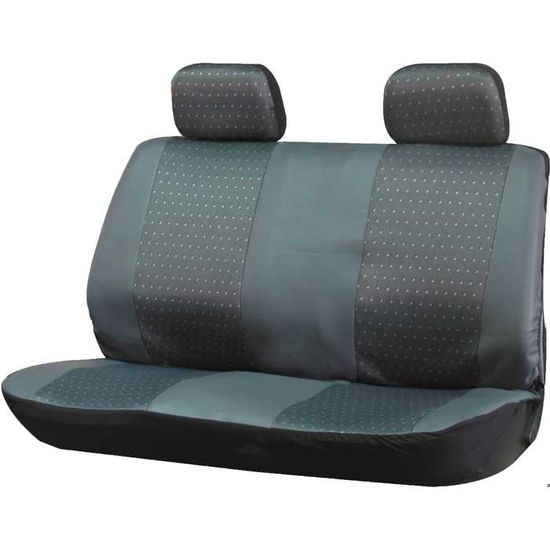 Housse De Siège Banquette Bus 2+1 En Simili Cuir Et Polyester - Noir - Neuf Pour Fourgon Aménagé