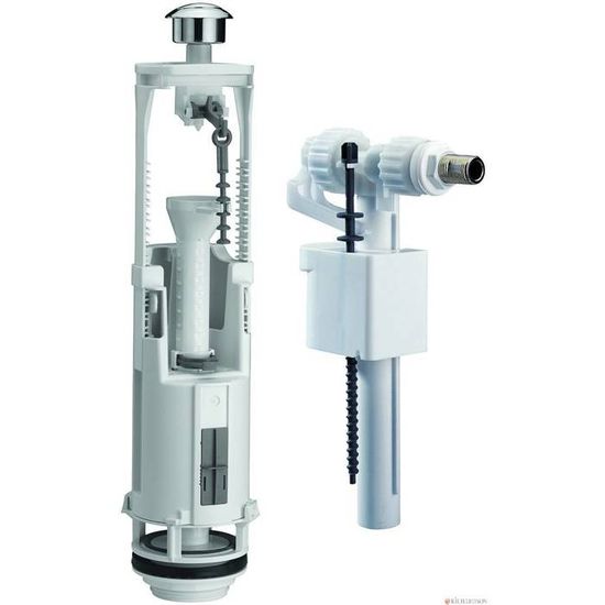 Bouton Poussoir Double Chasse D'Eau Siamp Optima 49 – Réglable 16-50mm, Chromé, Pour WC