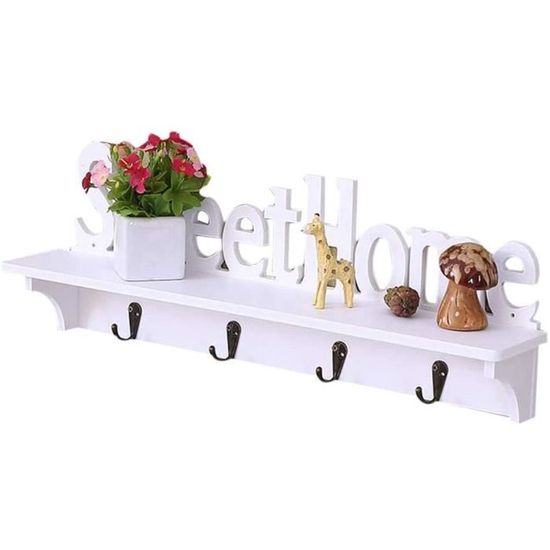 NICE Étagère avec crochets – organiseur entrée & salle de bain