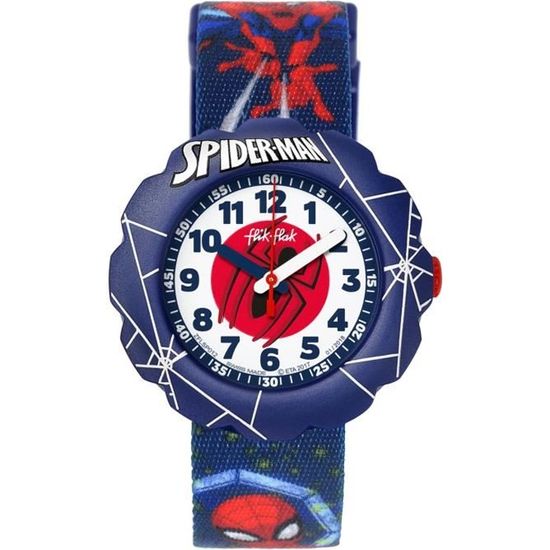 Montre Flik Flak FLSP012 pour enfants Spider Man en action