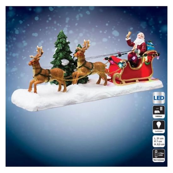 Personnage Pour Village De Noel Pas Cher Personnage Pour Village De Noel Pere Noel Renne Sapin Achat Vente Village Manege Cdiscount