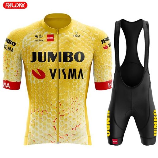 Ensemble Cycliste Homme - Maillot Manches Courtes + Short Rembourré - Taille S à 5XL - Polyester/Lycra - Neuf Avec étiquettes