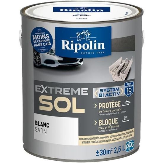 RIPOLIN PROTECTION EXTREME SOL BLANC SATIN 2,5 L