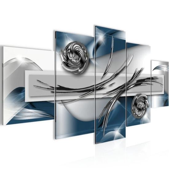 Runa Art - Quadri Astratto 200 x 100 cm 5 Pezzi XXL Decorazione Murale Design Colorato 401251a