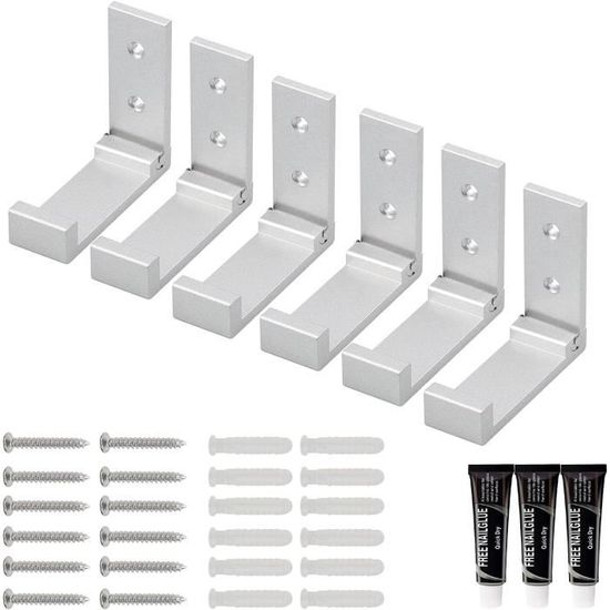 Lot De 2 Paires De Crochets à Taquet Français Robustes Pour Accrocher Des Miroirs Des Barres En Z Des Supports De Fixation Murale Pour Accrocher Des Miroirs Une Tete De Lit