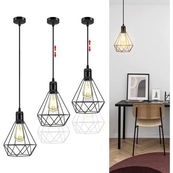 Lustre Suspendu Riohan Spoutnik - 10 Lampes E27 - Style Industriel Moderne - Pour Salon Ou Chambre