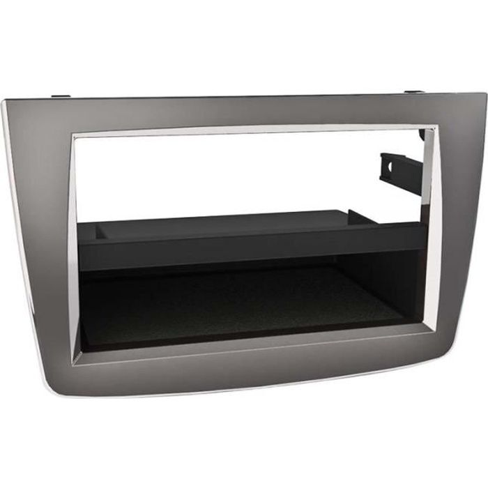 Adaptateur de façade 2-DIN avec vide poche Alfa Romeo Mito gris