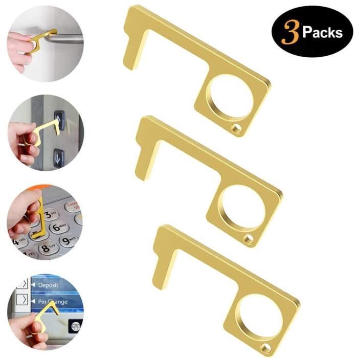 Ouvre Porte sans contact, Crochet hygiéniquePortable, outil de clé pour poignée de porte extérieure public, écran tactile, ATM, pas