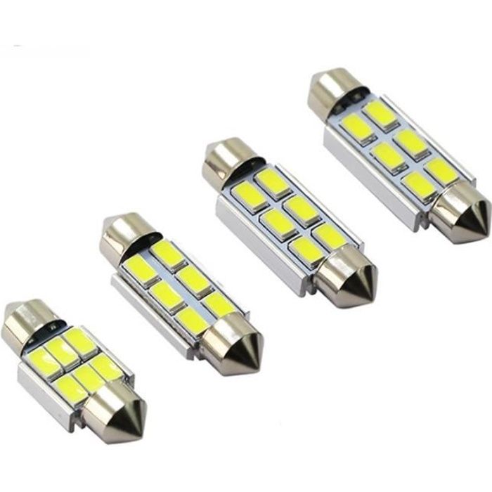 Ampoule 6 Leds Dôme Anti-erreur SMD (C3W/31mm)