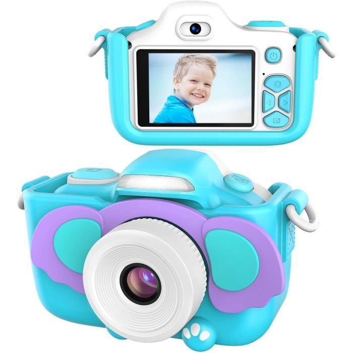 Appareil Photo pour Enfants, Caméscope Selfie pour Appareil Photo Numérique pour Petites Filles, 2 Pouces LCD 1080P HD 12MP, Bleu