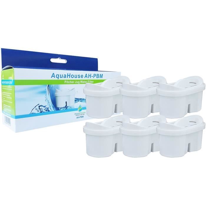 AquaHouse Compatible Filtre avec Cartouches MAXTRA pour Carafes Filtrantes - Pack de 6