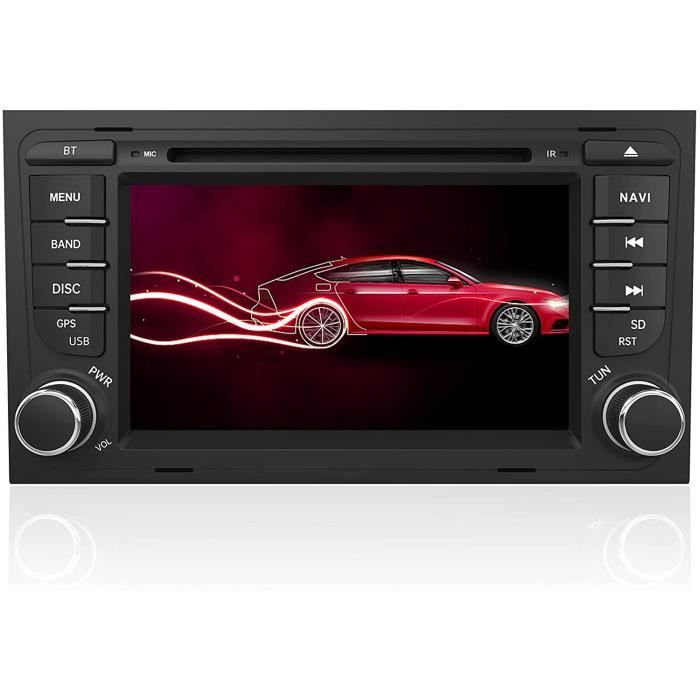Autoradio 2 Din pour Audi A4 B6 B7-S4-RS4(20032012) Lecteur CD-DVD 7- Écran Tactile avec GPS Navigation-Commande au Volant-Appel B