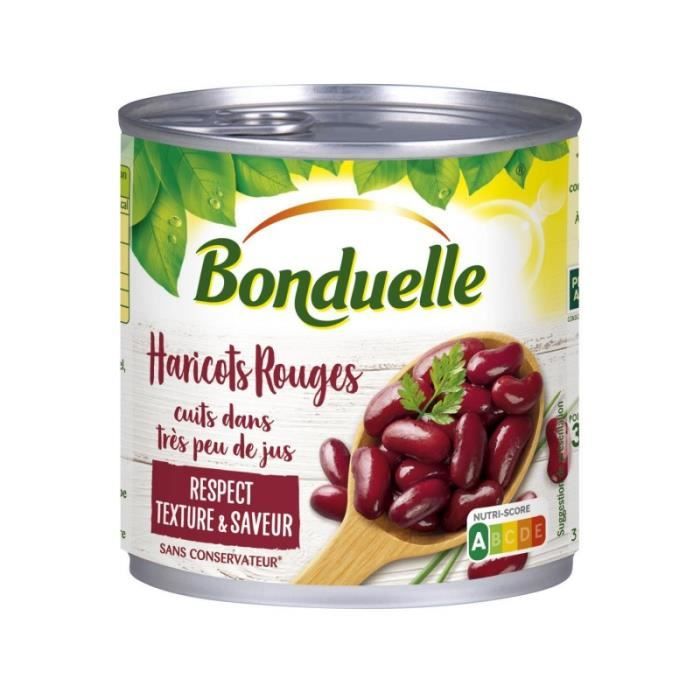 BONDUELLE - Haricots Rouges Cuits Dans Très Peu De Jus 250G - Lot De 4