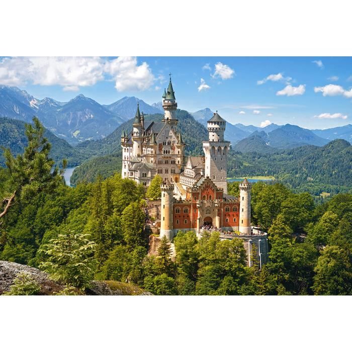Puzzle 500 pièces : Vue sur le château de Neuschwanstein, Allemagne Coloris Unique