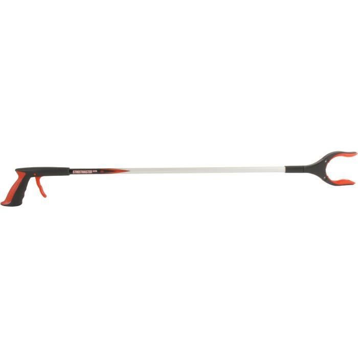 Pince à déchets STREETMASTER PRO avec poignée bimatière, manche 183 cm et réfléchissant, tête rotative et renforcée